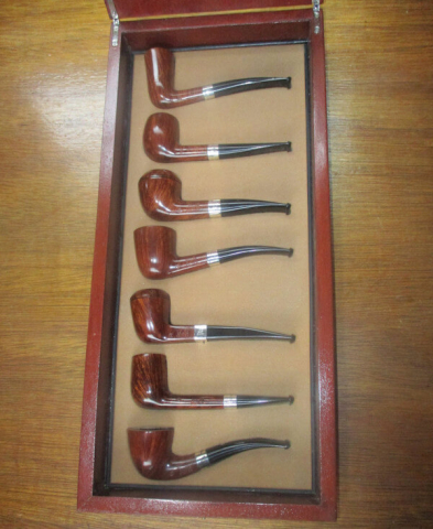 Bruyere premier straight grain with silver bands